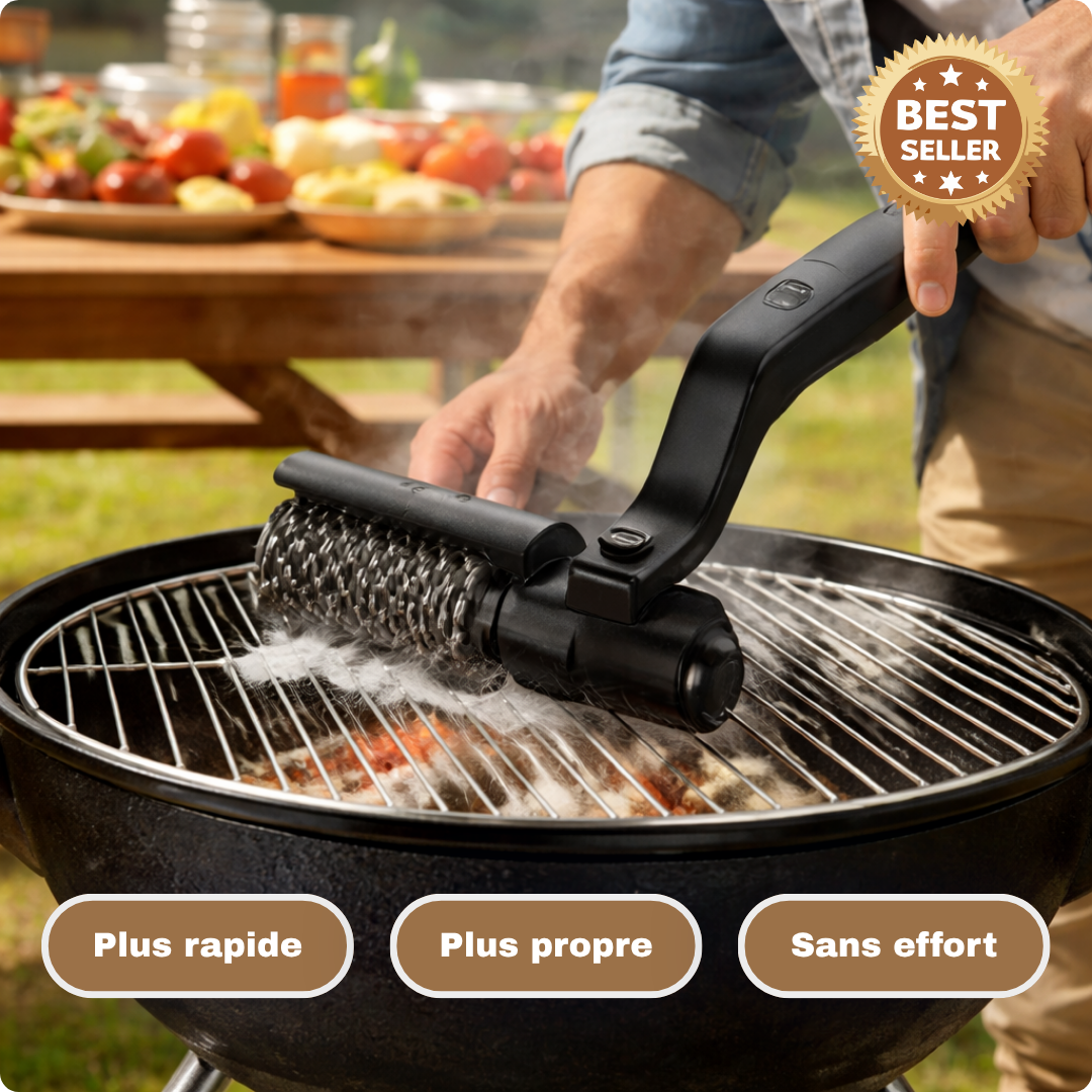 GrillPower™ - Brosse puissante pour Grille BBQ