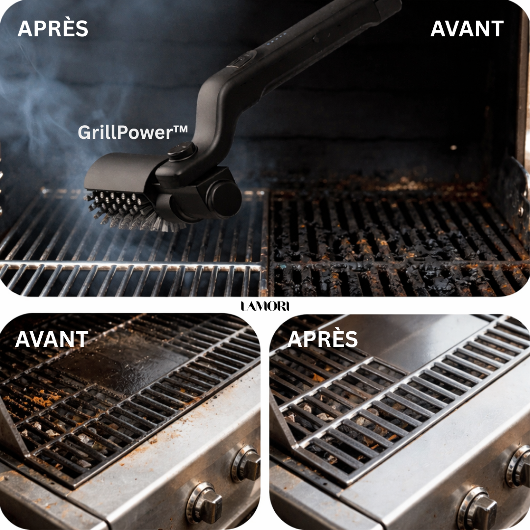 GrillPower™ - Brosse puissante pour Grille BBQ